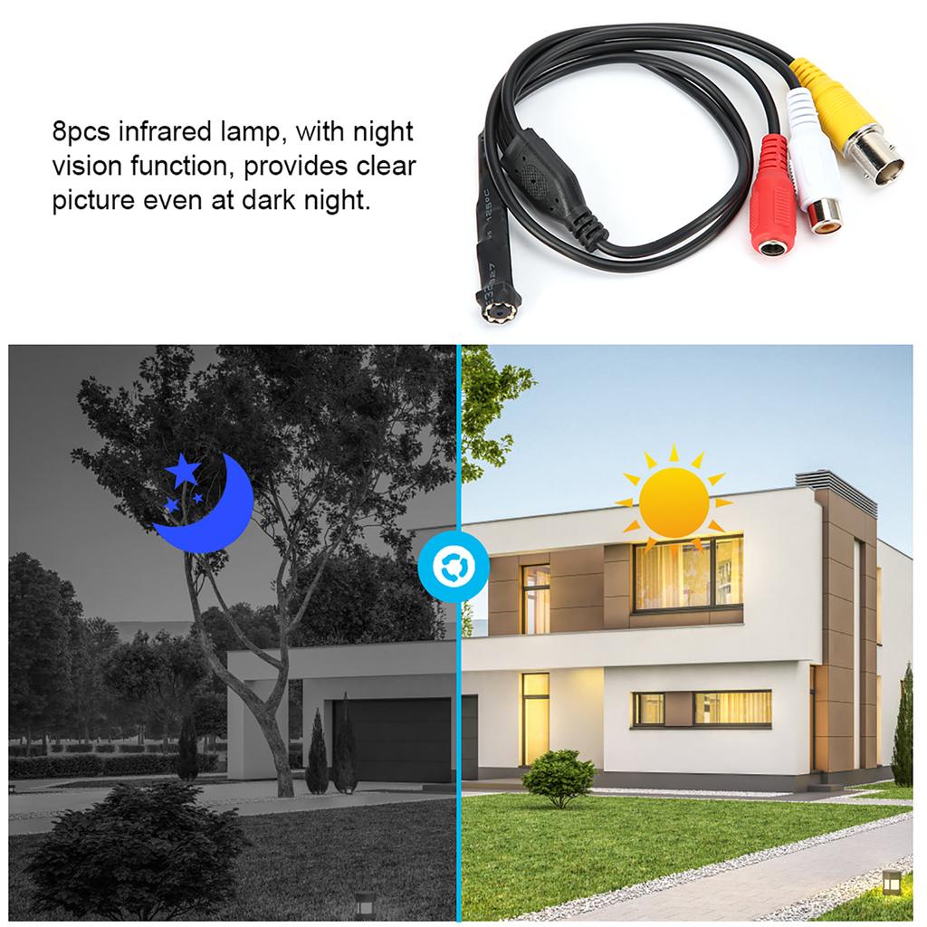 2500TVL 8pcs Infrared Lamp Night Vision Camera Mini AHD Security CCTV Surveillance