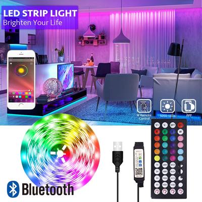Светодиодная лента Fita RGB 5050 Luces String Гибкая лента для лампы DC5V Bluetooth Инфракрасное управление Подсветка телевизора Украшение для домашней вечеринки