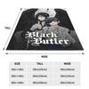 Black Butler Japanese Anime Kuroshitsuji Blankets Flannel Summer Breathable Soft Throw Blanket for Sofa Car Bedspread