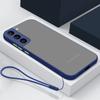 Чехол-шнурок с прозрачным цветным чехлом для телефона Samsung S25 Ultra S24 FE S23 Plus S22 S21 A56 A36 A16 A55 A26 A15, противоударный акриловый мягкий матовый чехол с краями