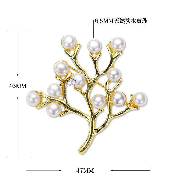 Магазин жемчуга Натуральный пресноводный жемчуг Подлинный жемчуг 12 лотов Деревянная милая жемчужная брошь Белое золото Цветочный день Свадьба Черный Все товары Подарочная упаковка C-GIRLS