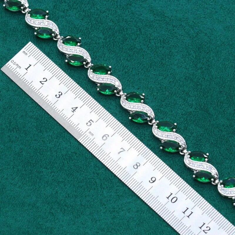 Ожерелье из серебра 925 пробы, комплекты ювелирных изделий для женщин, свадебные изысканные длинные серьги с зеленым королевским синим цирконием, подарок на праздник