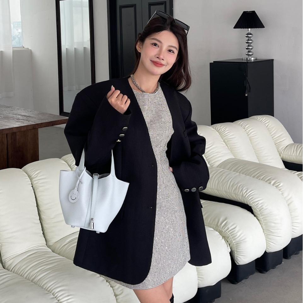 Первый слой коровьей кожи, мягкая кожаная сумка-ведро для овощей, переносная сумка для невесты высокого класса, сумка-вкладыш для ручной клади