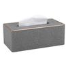 European Style Desktop Leather Tissue Box Creative Home Car Grid Paper Box Restaurant Paper Box