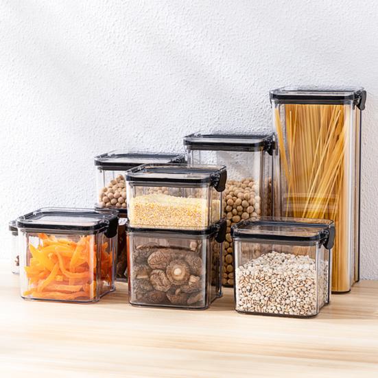 1/5Pcs Sealed Tank Large Capacity Food Grade BPA Free Transparent Design Airtight Food Flour