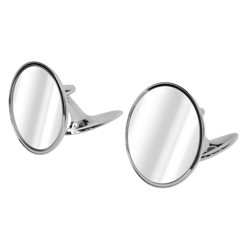 1 Pair Chrome Door Mirrors 3685955 Manual Folding Circular Outside Exterior Rearview Mirrors Fit for Impala Nova