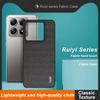 IMAK Серия Ruiyi для Xiaomi 14T Pro Чехол Классическая Текстура Ткани Кожа + ПК Чехол для Телефона