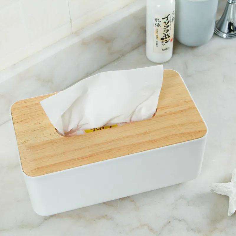 Wooden Covered Desktop Home Tissue Box Paper Drawer Box Car Gift Large Tissue Box YLE179