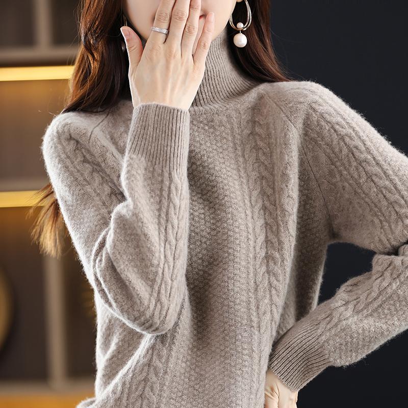 Женский кашемировый свитер Qinghe кашемир 30% кашемир 70% шерсть осенне-зимний кашемировый толстый пуловер мягкий и теплый