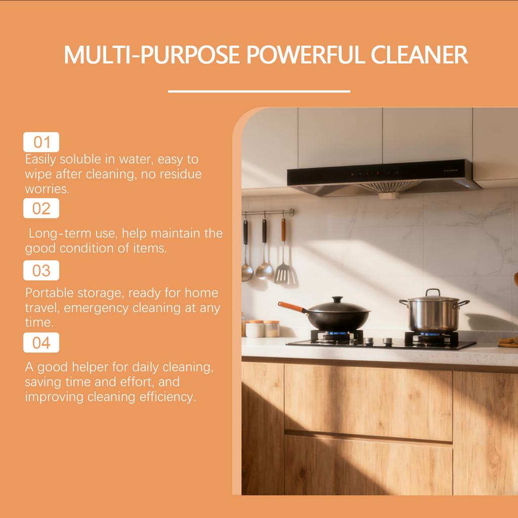 Multi-purpose Cleaning Cream, Oil Stain Remover, Kitchen Grease Cleaner, Mild Ingredients, Does Not Damage Surface Polishing Of Kitchenware