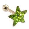 [L4476] - Green 'Star' Micro Barbell (tragus)