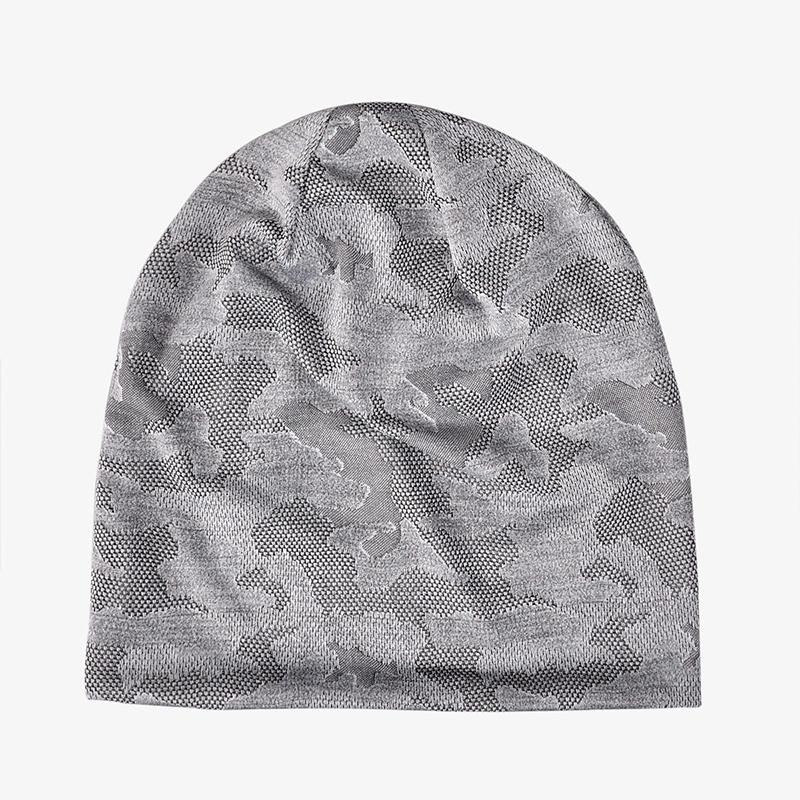 Men and Women Summer Outdoor Sports Thin Quick-drying Camouflage Pattern Breathable Beanie Hat