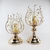 European Candlestick Crystal Metal Candlestick Ornaments Light Luxury American Home Dining Table Candlelight Dinner Props Romantic