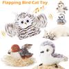 USB Flapping Bird Sparrow Cat Toy Hangable Pet Simulation Owl Toy