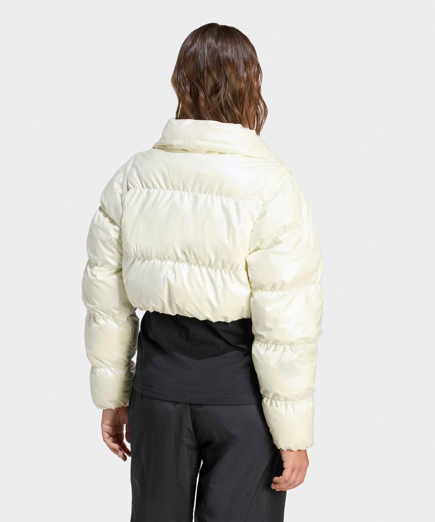 ADIDAS Glossy Two-In-One Crop Puffer - White / Jx2990