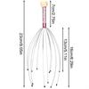 1 шт. Массажер для головы в виде осьминога из нержавеющей стали с гравировкой, расслабитель для головы, коготь для массажа мозга, скребок для кожи головы, средство для снятия зуда, случайный цвет
