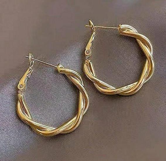 Серьги в европейском и американском стиле с яркими геометрическими кругами: Высококачественный панк-дизайн с толстыми цепными элементами