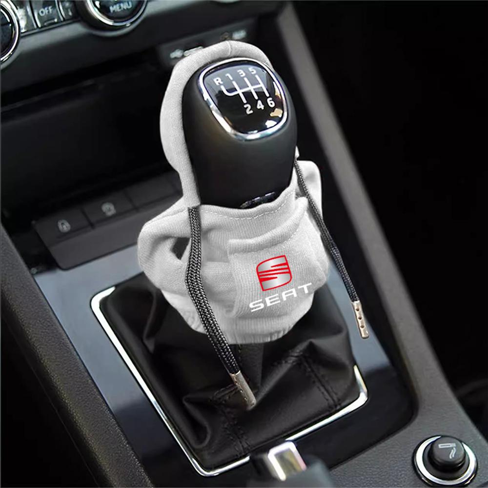 Hoodie Car Gear Shift Knob Cover Manual Handle Accessories For Seat Leon Ibiza Altea Arosa 6l 6j Ateca FR Toledo Exeo MK3 Cupra ibz023