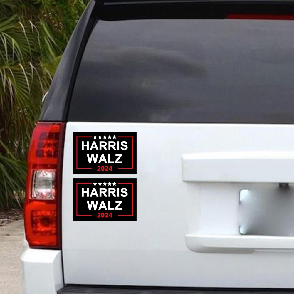 Наклейки Harris Walz 2024, 2 шт. Поддержка Камала Харрис Наклейки на бампер Walz Decal Tim Президентский винил 2024 года Предвыборная кампания автомобиля G2R3