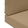 Outdoor Sofa Cushions 3 pcs Taupe Polyester