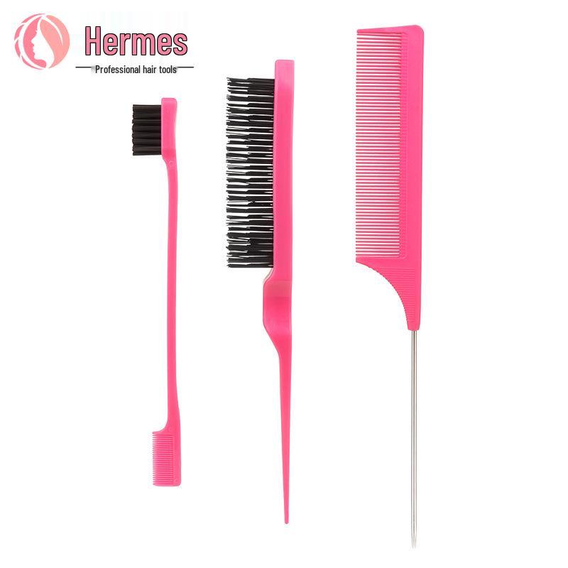 Набор трансграничных парикмахерских расчесок и щеток: Крысиный хвост, Расческа для начеса, Двусторонняя, Стайлинг, Зубная щетка, Кисть для бровей для макияжа и причесок