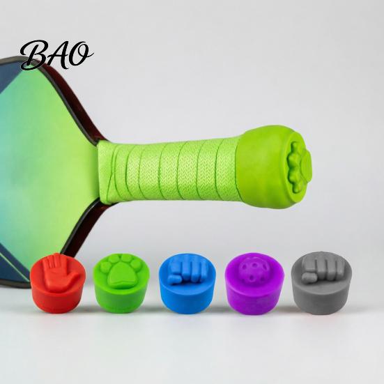 Fist-touch Paddle Accessory 5Pcs Silicone Racket End Caps for Handles, Soft Cushioning Paddling Hand And Vibration Reduction Paddles Caps, Universal