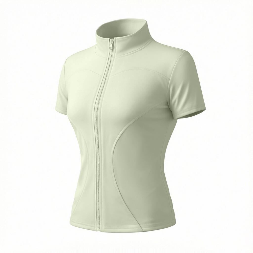 Sports jacket women's slim and thin quick-drying yoga clothes top short-sleeved Pilates training running feather tennis clothes