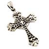 [Q7501] - Handmade Silver Pendant 'Cross' Aged Silver - 35x24 Mm