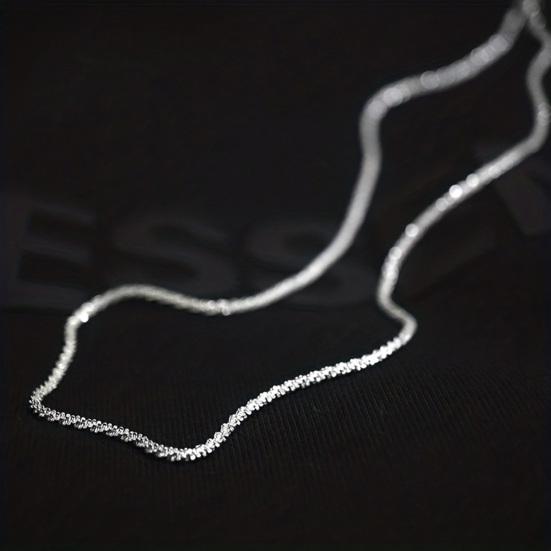 Посеребренный чокер длиной до ключицы для женщин с блестящей отделкой