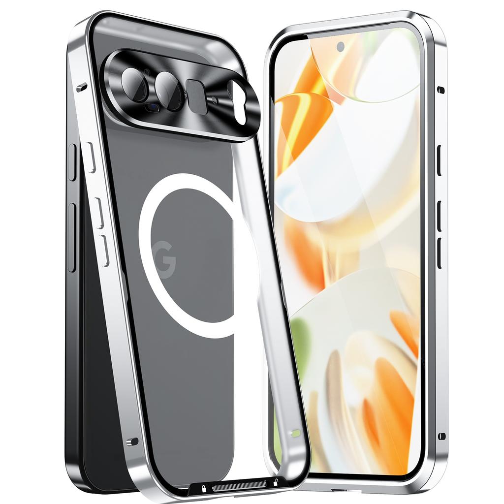 For Google Pixel 9 Pro XL Case Compatible with MagSafe Metal Frame Matte Phone Cover