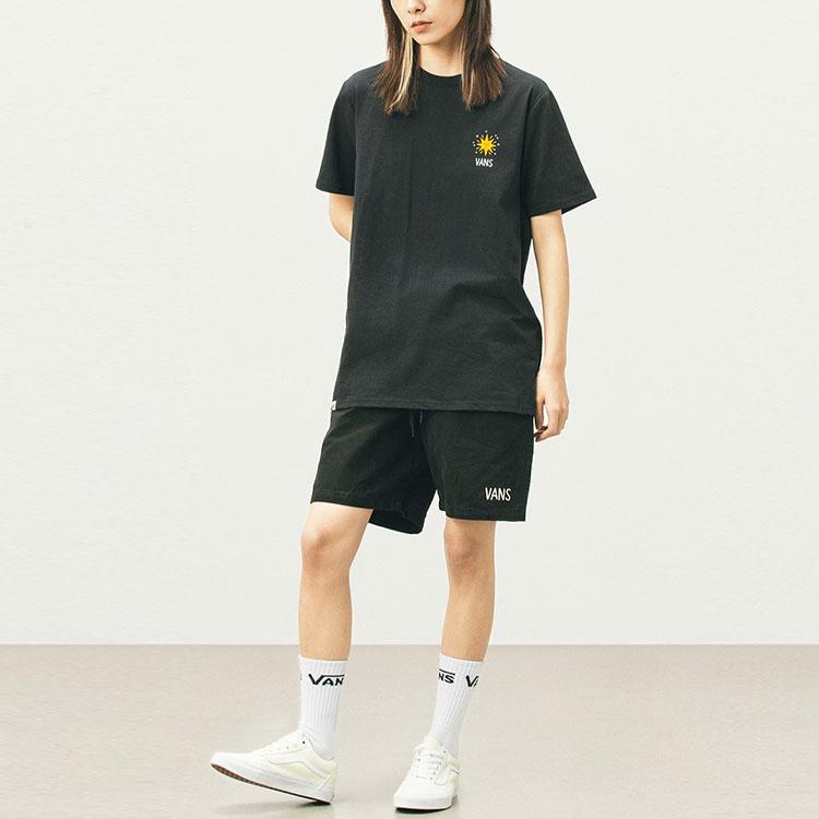 Vans Set in Sleeve T Shirt Unisex Black VN0A5H4SBLK