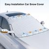 Car Windshield Snow Magnets Cover with Anti-Frost Sun-resistant Auto Foldable Universal SUV Winter