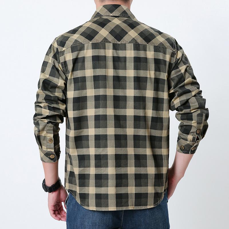 Men's Long Sleeve Shirts Lightweight Chambray Workout Shirts With Pockets Casual Button Up Relaxed Fit Dress Shirts for Men Outdoor Western Shirt