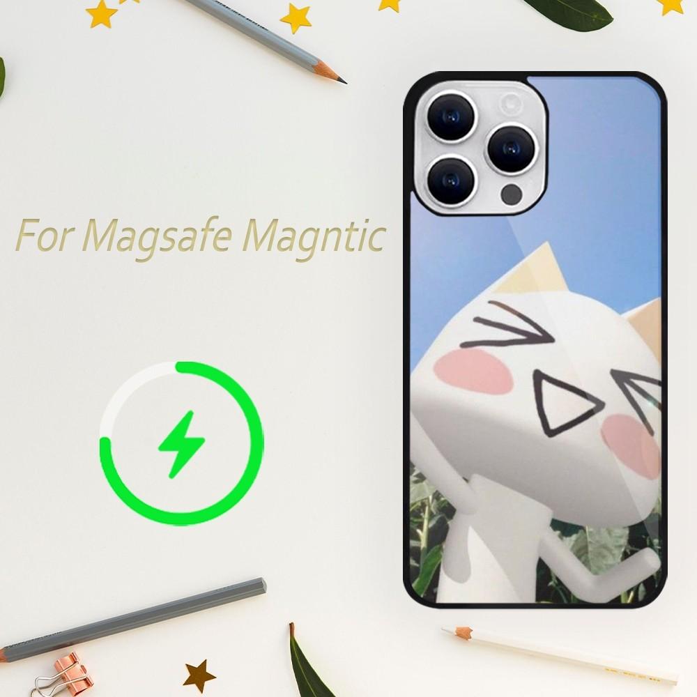 Милый чехол для телефона Inoue Toro Cat для iPhone 15 14 13 12 11 Plus Pro Max Magsafe с магнитной беспроводной зарядкой