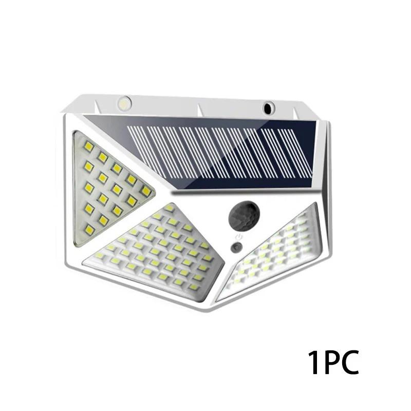 Outdoor 100 LED Wall Light Intelligent Human Body Sensing Solar Wall Light Outdoor Waterproof Courtyard Lighting Street Light