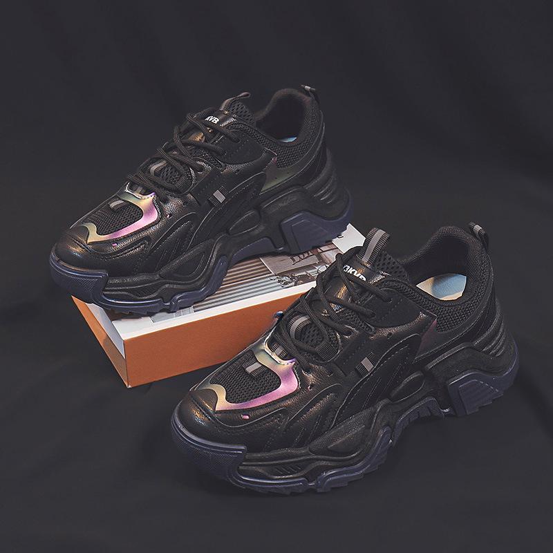 Новые летние сетчатые кроссовки Clunky женские туфли с толстой подошвой повседневные легкие нескользящие спортивные туфли модные