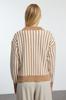 Women's Elegance Style Sweater Black Basic Striped Knitwear Sweater