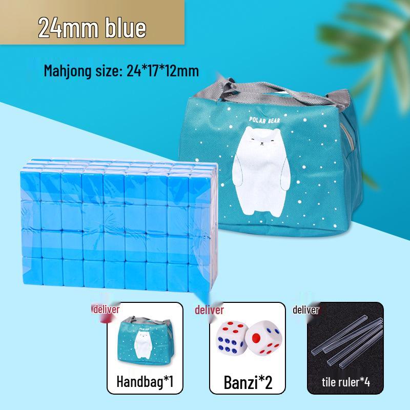 Компактный набор для маджонга: Массивные резные плитки с воробьями, размеры 24 мм и 30 мм, идеально подходят для путешествий и использования в общежитиях