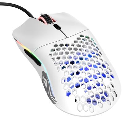 Игровая мышь Glorious Model O 6 программируемая белая, Белая, Проводная, Легкая, RGB, Кнопки, USB, (58г)