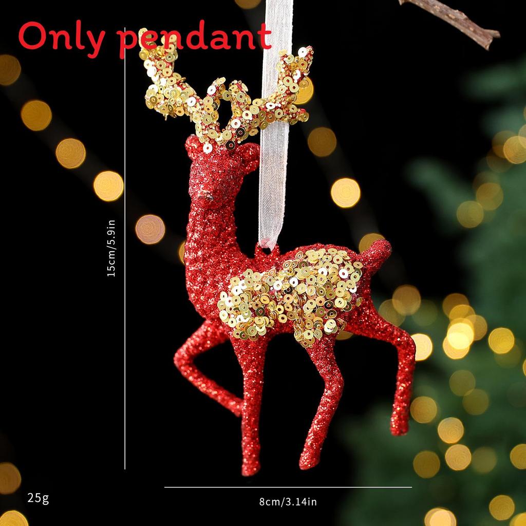 Creative Christmas Tree Snowflake Star Shaped Pendant Holiday Decoration Props