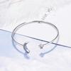 925 Sterling Silver Fashion Star and Moon Bracelets Bangle Mosaic Zircon Bangles For Women Girl Dropshipping S-B35