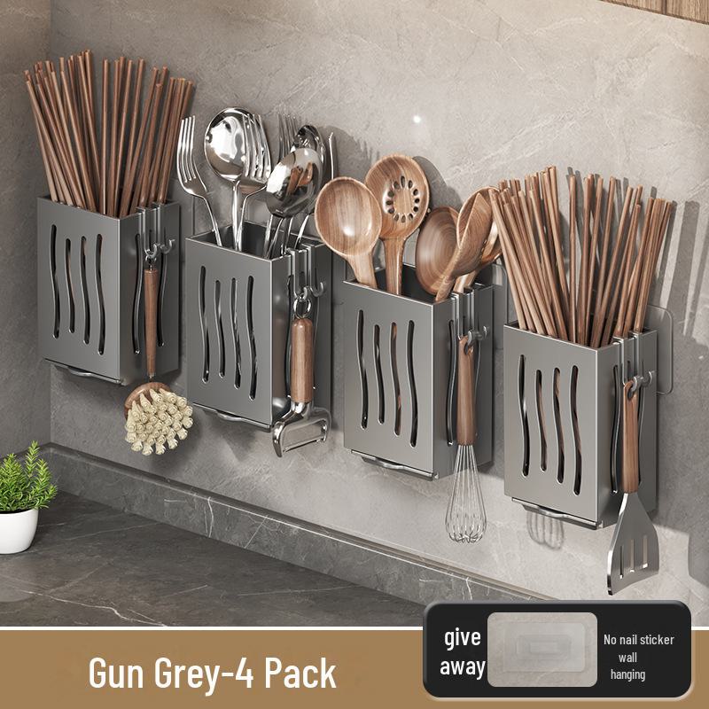 Настенная кухонная сушилка и ящик для хранения палочек и ложек