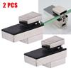 2Pcs Adjustable Glass Clamps Glass Plated Brackets Zinc Alloy Shelf Holder Support Clamp Holder Wall Mount Fixed Plate Clamp