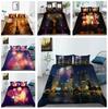 3D Fireworks Pattern Home Bedding Set Bedding Cover Pillowcase AU/US/EU Full Size Bedding Set Home Decoration
