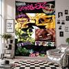 Настенный гобелен Искусство Gorillaz Подвесная ткань Декоративное фоновое покрытие для украшения комнаты