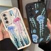 Роскошный сине-розовый чехол-медуза для телефона Samsung Galaxy A14 A15 S21 S22 S23 S24 S25 FE Ultra A25 A35 A52 A53 A54 A55 5G