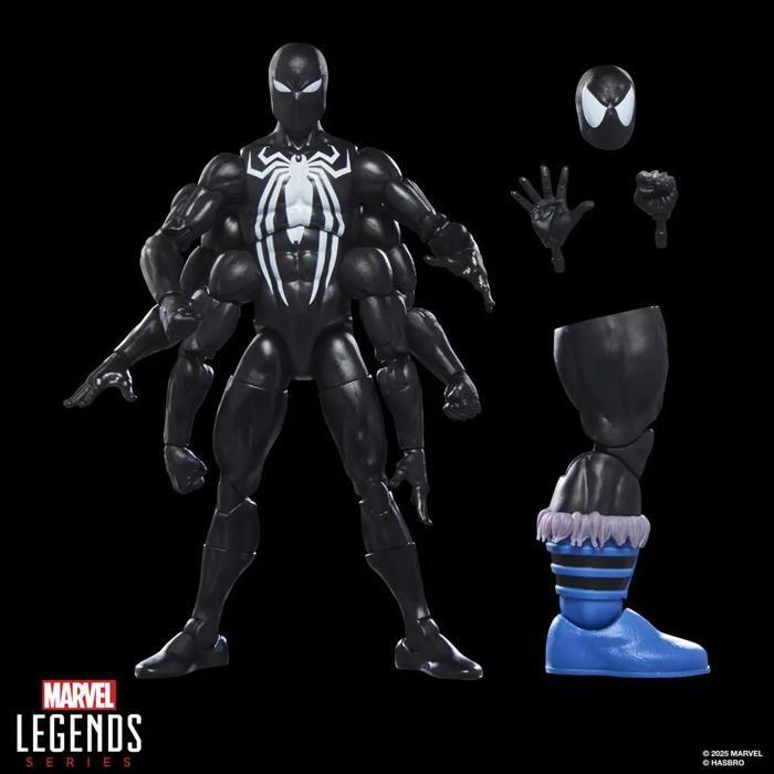 Figurine - HASBRO - Marvel Legends Series Dark Avengers Spider-Man - Noir - Articulée - Accessoires inclus