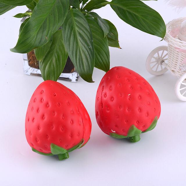 1 шт. 8/12 см, клубника, медленно поднимающаяся игрушка, Jumbo, клубника, мягкие игрушки для снятия стресса, мягкая игрушка-шарм