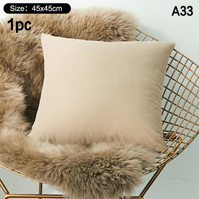 High-Quality 45*45CM Plush Pillow Case with Padded Layer for Cozy Home Decor