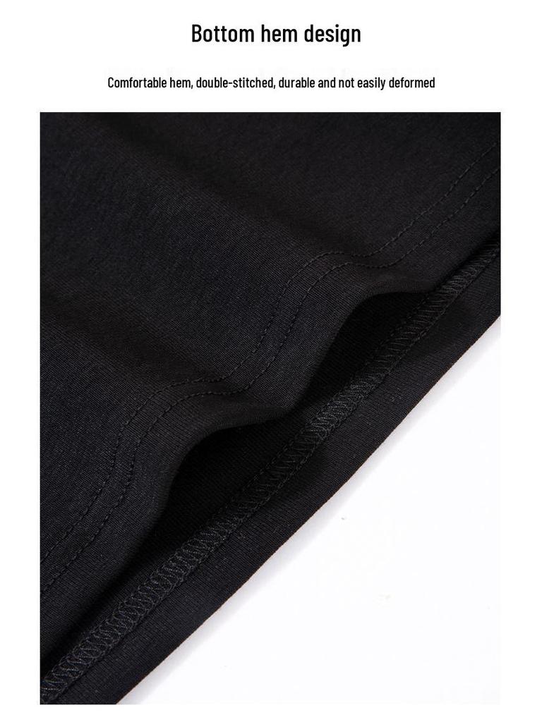 Women's Slim Fit Long-Sleeve White T-Shirt - Autumn 2025 Cinch Waist Innerwear 